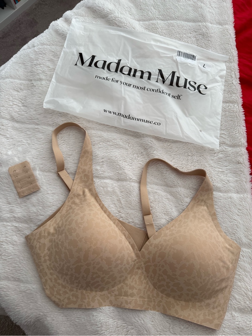 Madam Muse Wireless Leopard Jelly Bra - Sz L